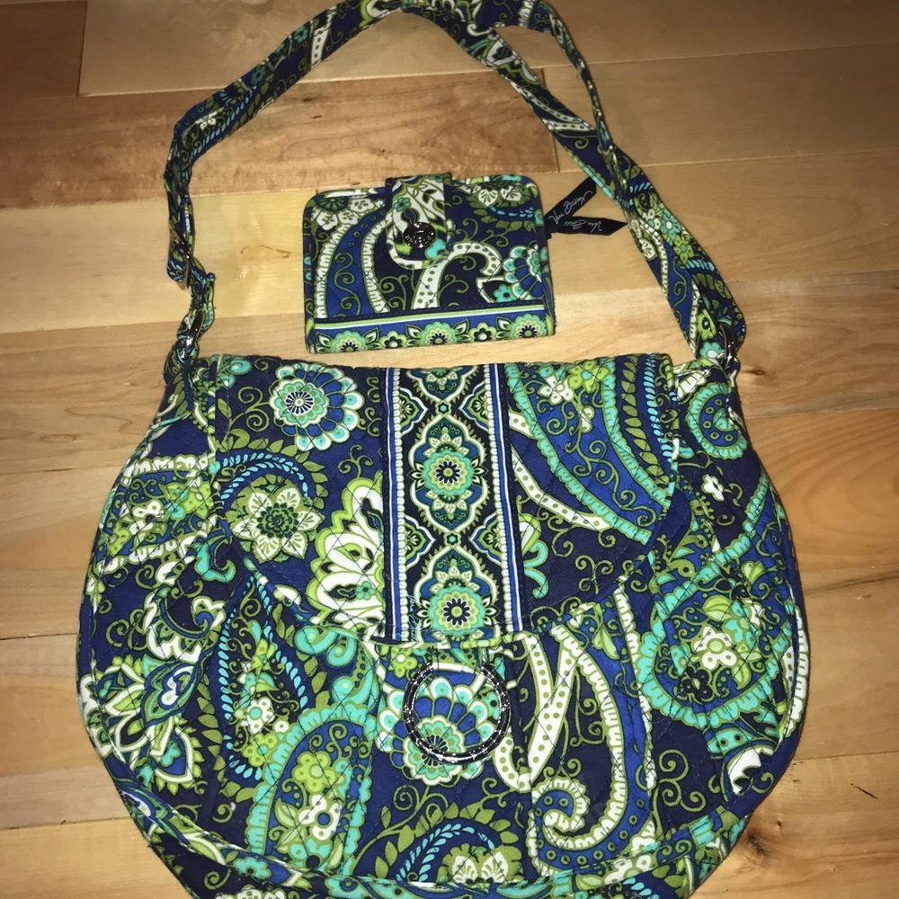 Gently used Vera Brandy bag with matching wallet